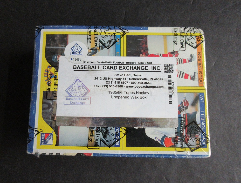 1985/86 Topps Hockey Unopened Wax Box (BBCE) (Non X-Out)