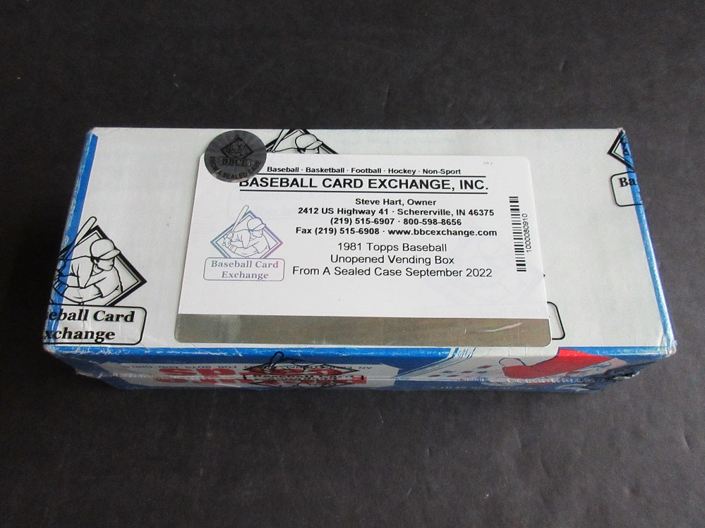 1981 Topps Baseball Unopened Vending Box (FASC)