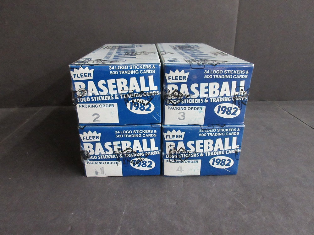 1982 Fleer Baseball Unopened Vending Boxes (Lot of 4) (FASC)