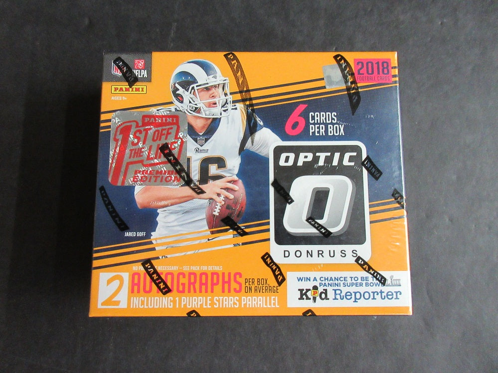 2018 Panini Donruss Optic Football 1st Off The Line FOTL Box (Hobby)