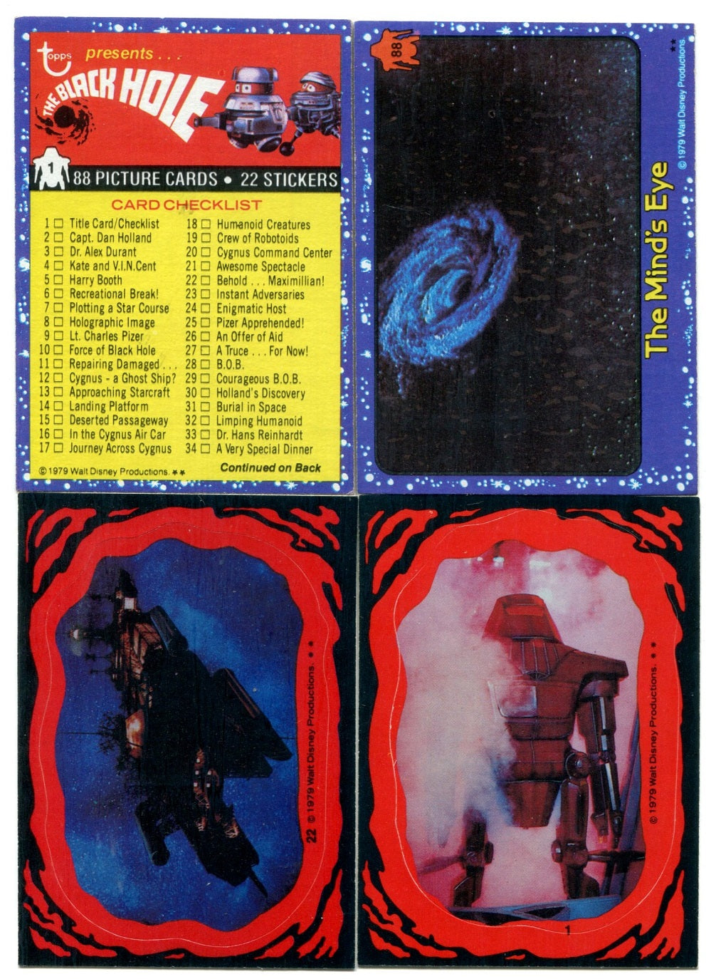 1979 Topps The Black Hole Complete Set (w/ stickers) NM NM/MT (88/22)