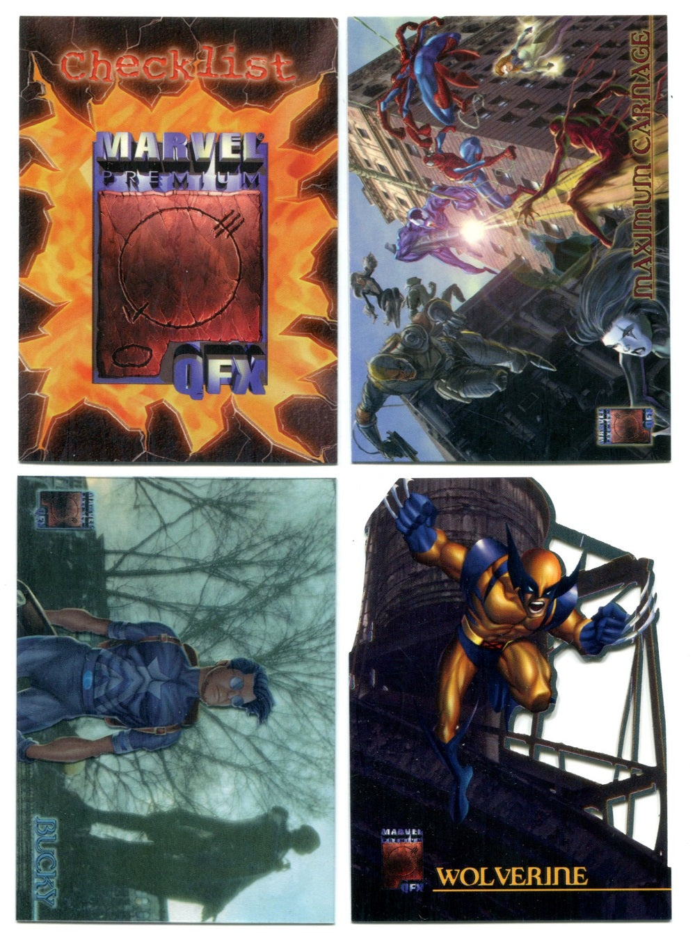 1997 Fleer Skybox Marvel QFX Premium Complete Base Set and Chase Sets (72/9/4) NM/MT MT (23-182)