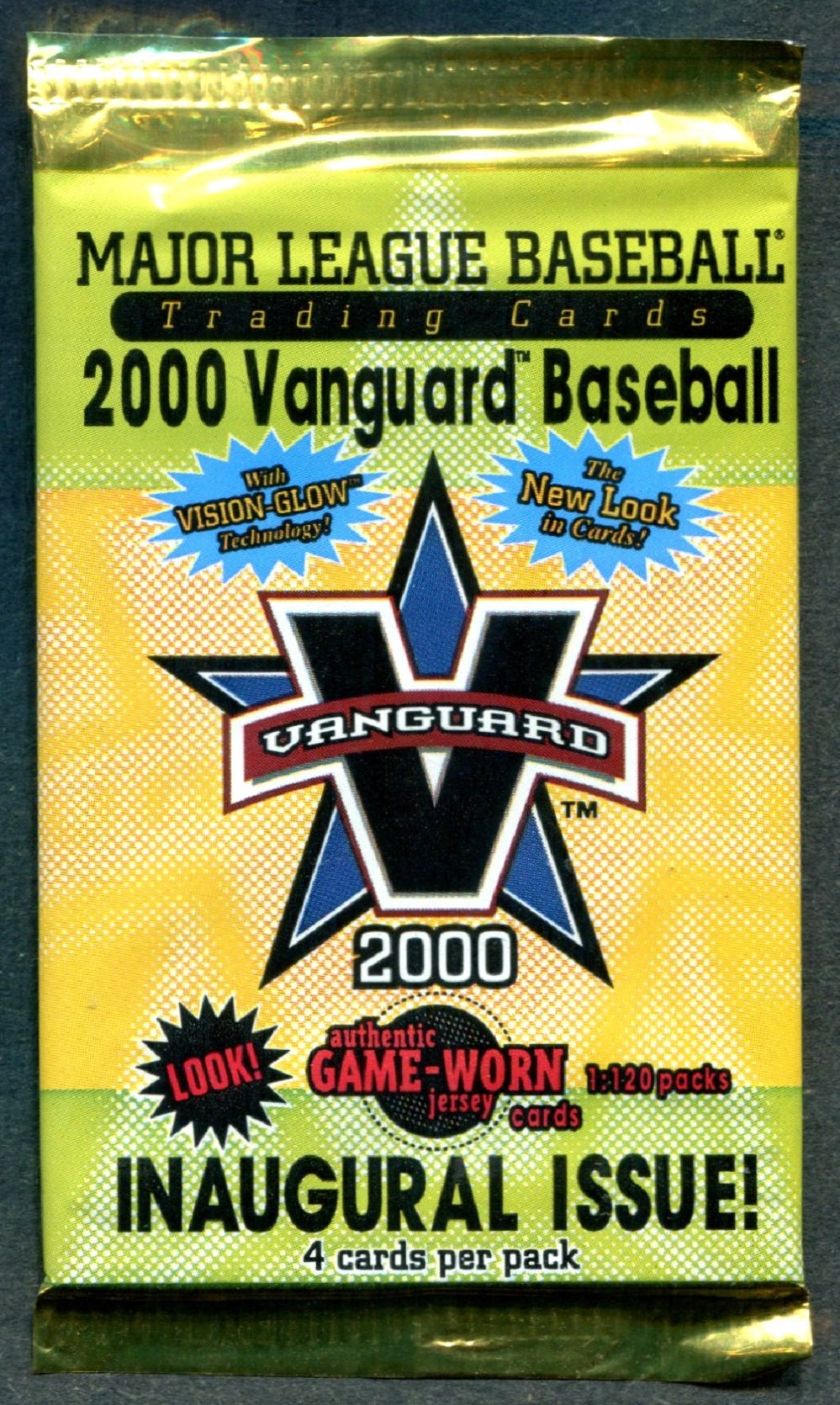 2000 Pacific Vanguard Baseball Unopened Pack (4)