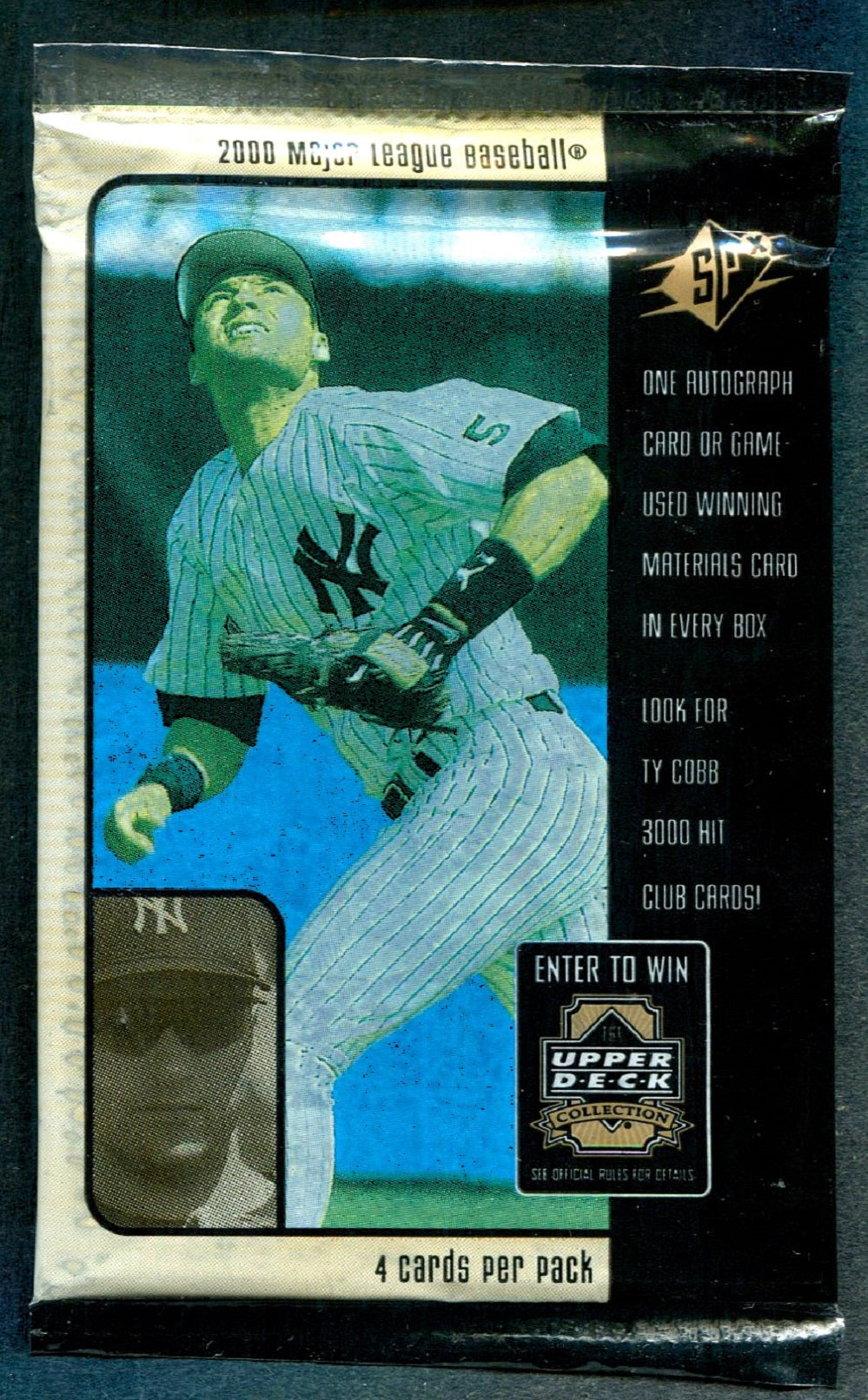 2000 Upper Deck SPx Baseball Unopened Pack (4)