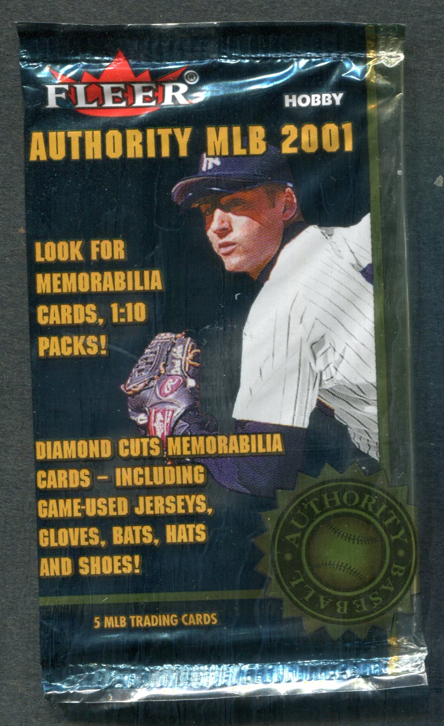 2001 Fleer Authority Baseball Unopened Pack (Hobby) (5)