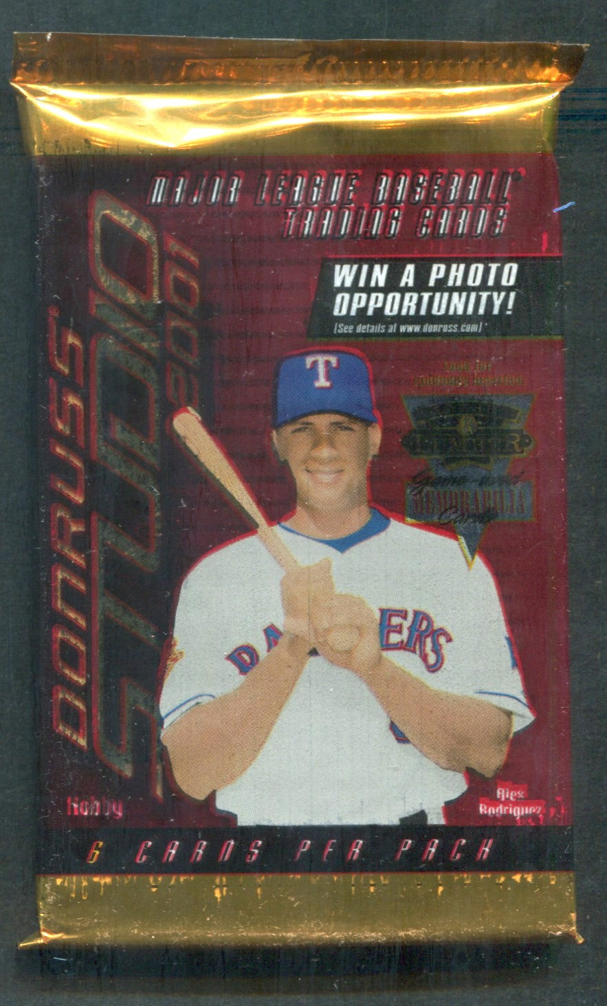 2001 Donruss Studio Baseball Unopened Pack (Hobby) (6)