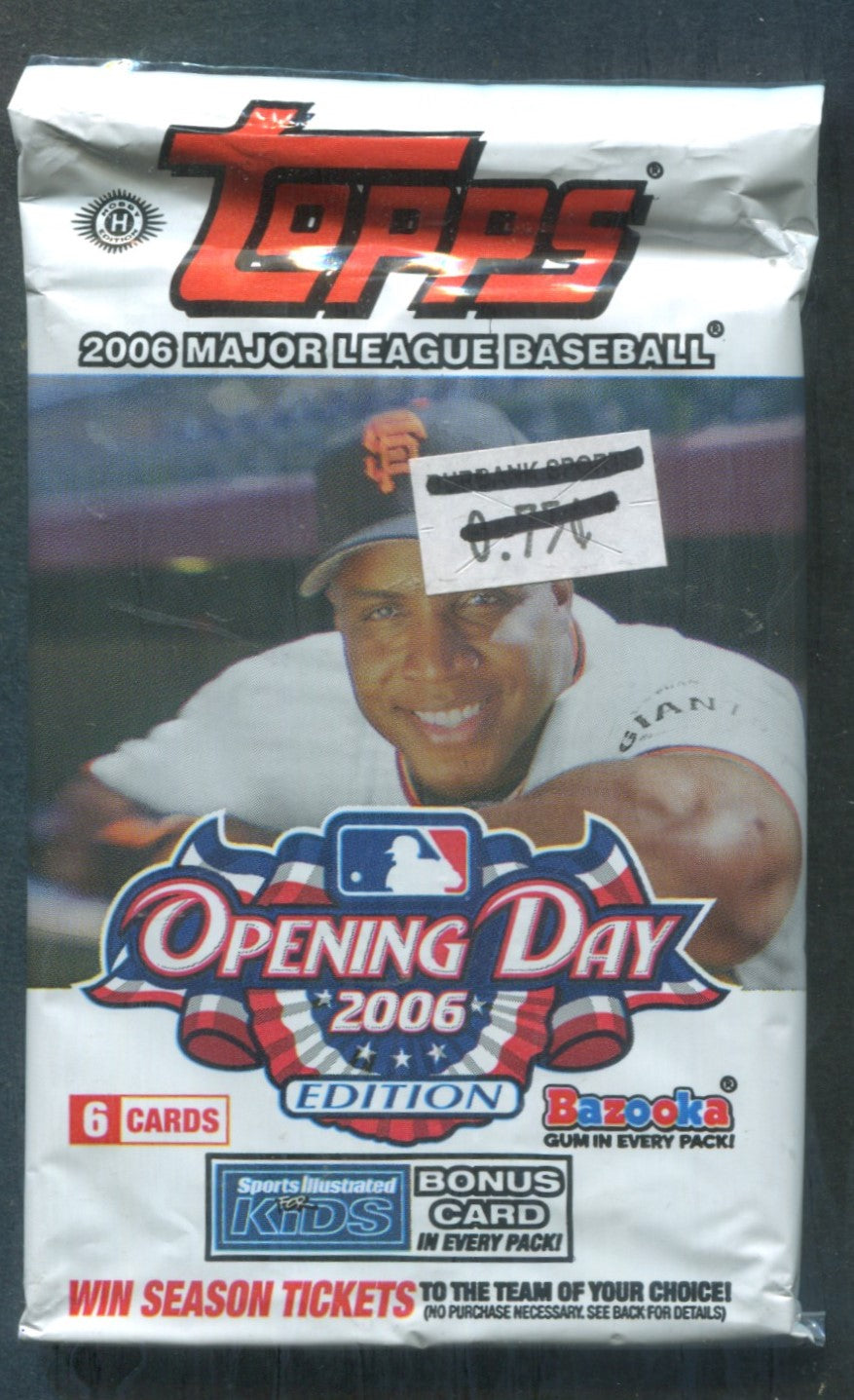 2006 Topps Opening Day Baseball Unopened Pack (Hobby) (6) (PS)