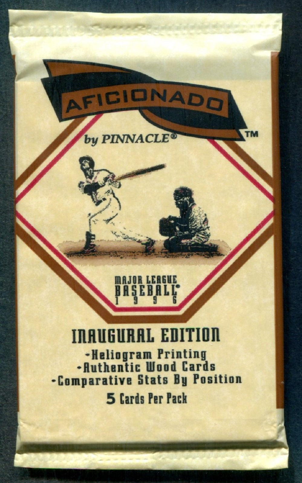 1996 Pinnacle Aficionado Baseball Unopened Pack (5)