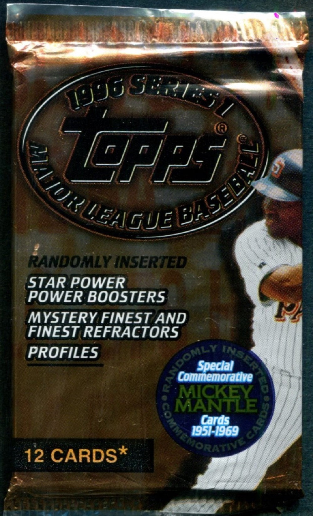 1996 Topps Baseball Unopened Series 1 Pack (Retail) (12)