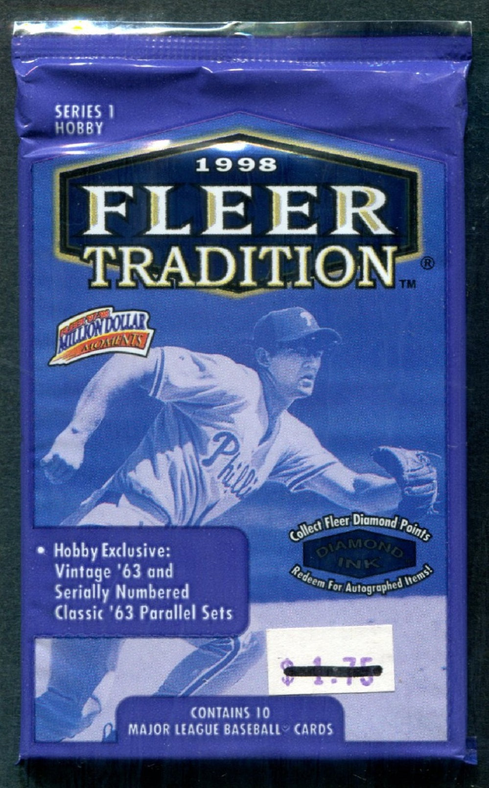 1998 Fleer Tradition Baseball Unopened Series 1 Pack (Hobby) (10) (PS)