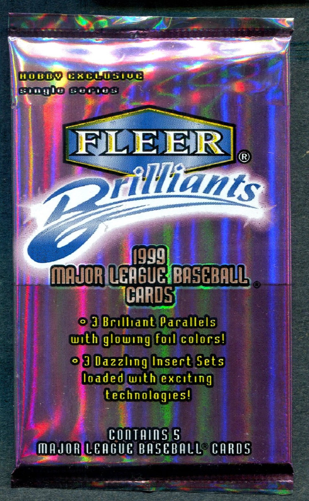1999 Fleer Brilliants Baseball Unopened Pack (Hobby) (5)