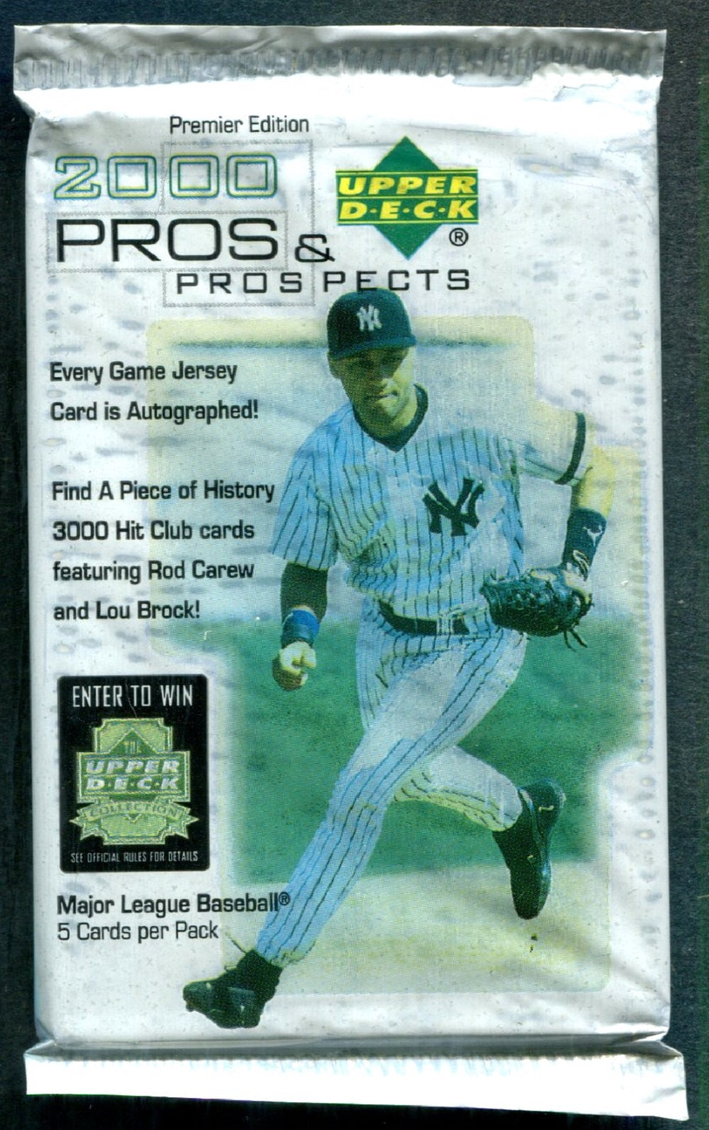 2000 Upper Deck Pros & Prospects Baseball Unopened Pack (5)