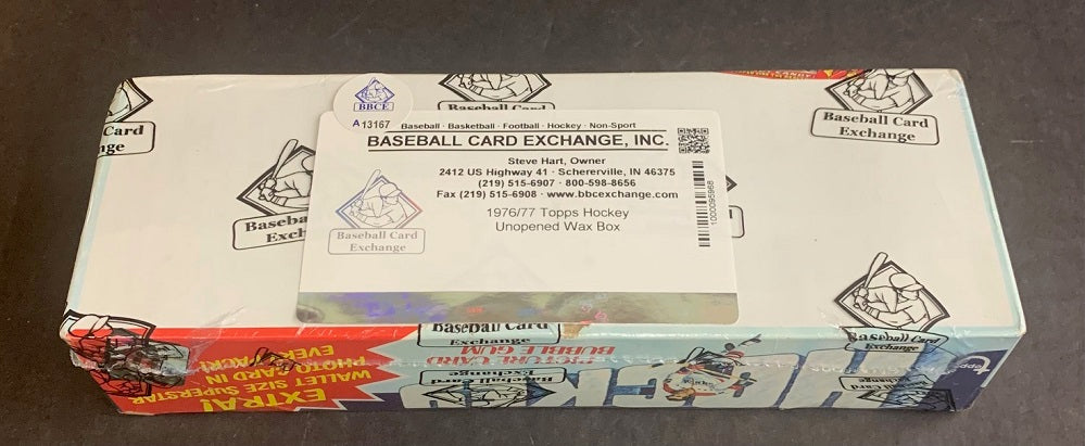 1976/77 Topps Hockey Unopened Wax Box (BBCE) (A13167)