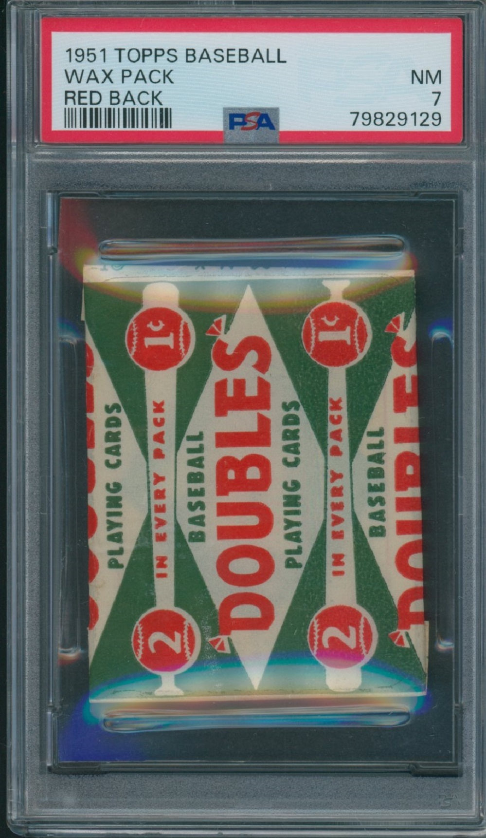 1951 Topps Baseball Unopened Red Back Wax Pack PSA 7 *9129