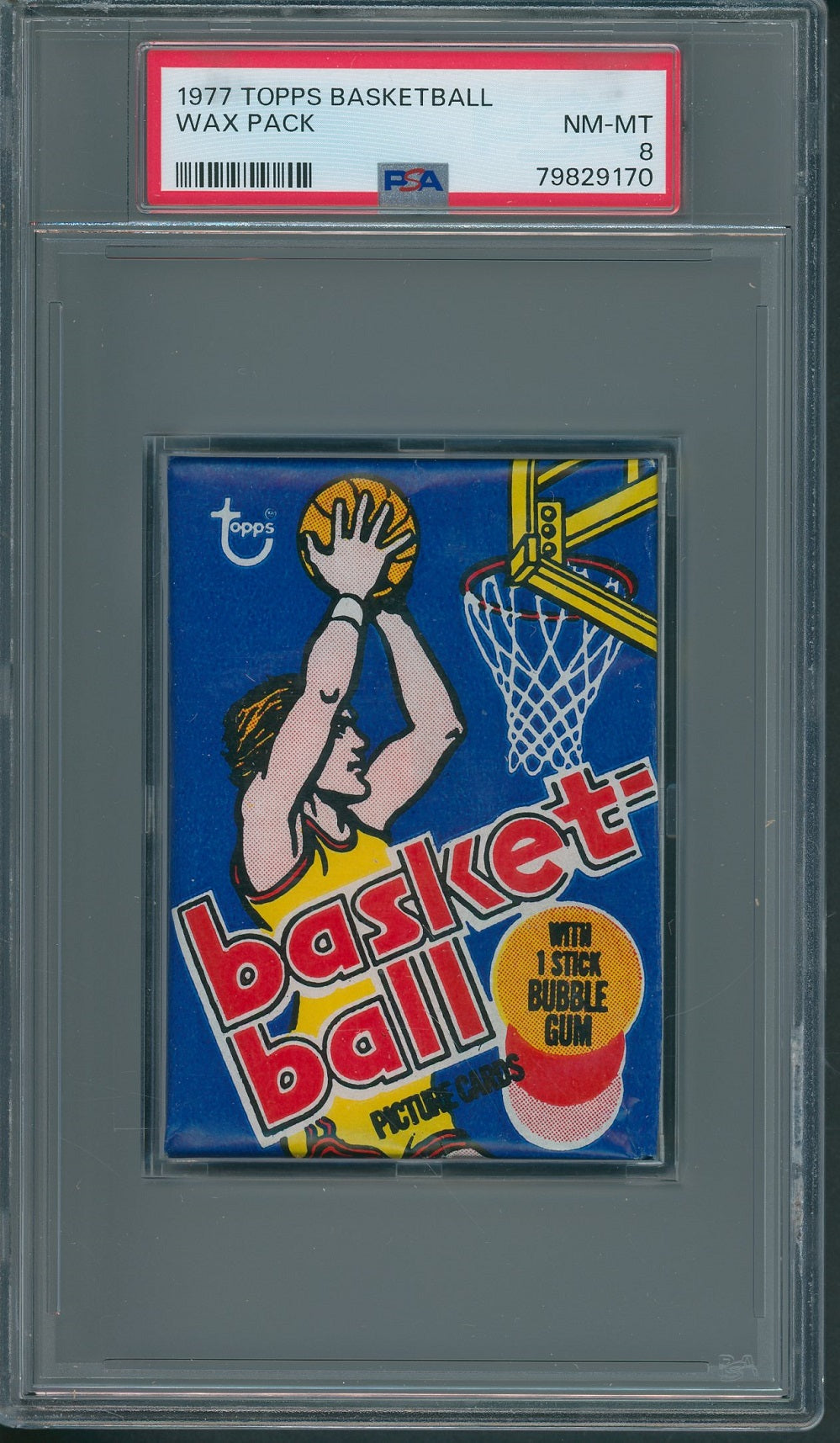 1977 1977/78 Topps Basketball Unopened Wax Pack PSA 8