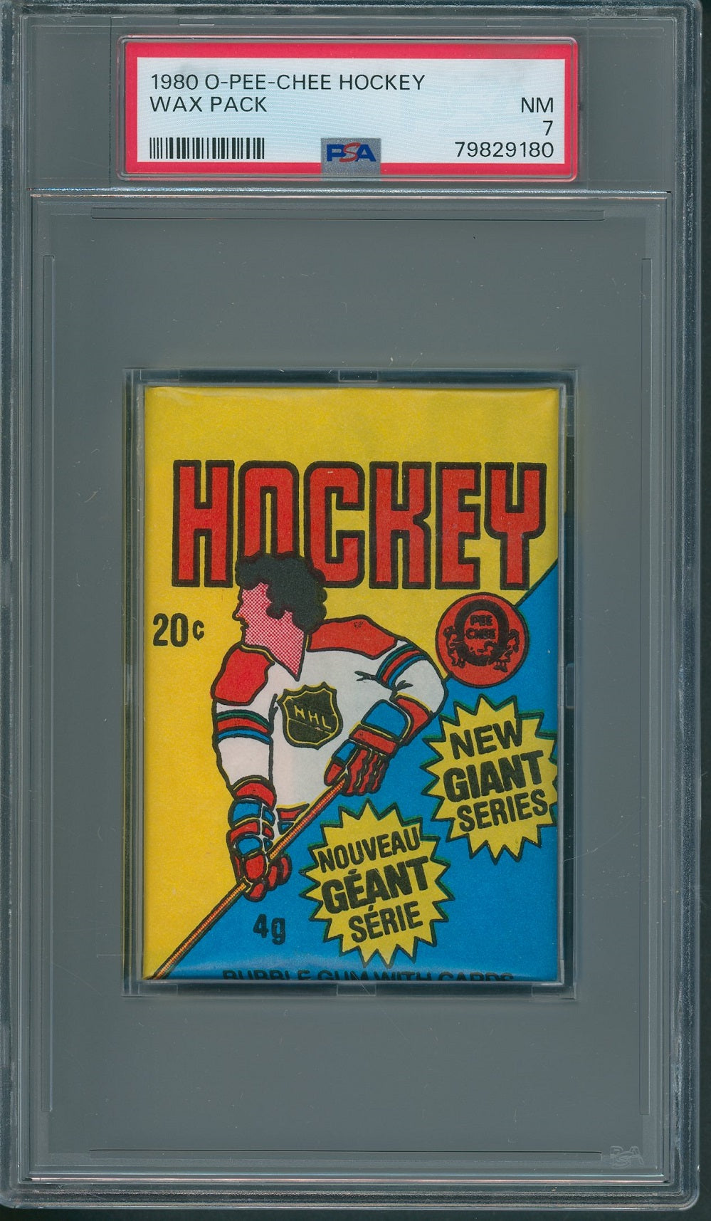 1980 1980/81 OPC O-Pee-Chee Hockey Unopened Wax Pack PSA 7 *9180