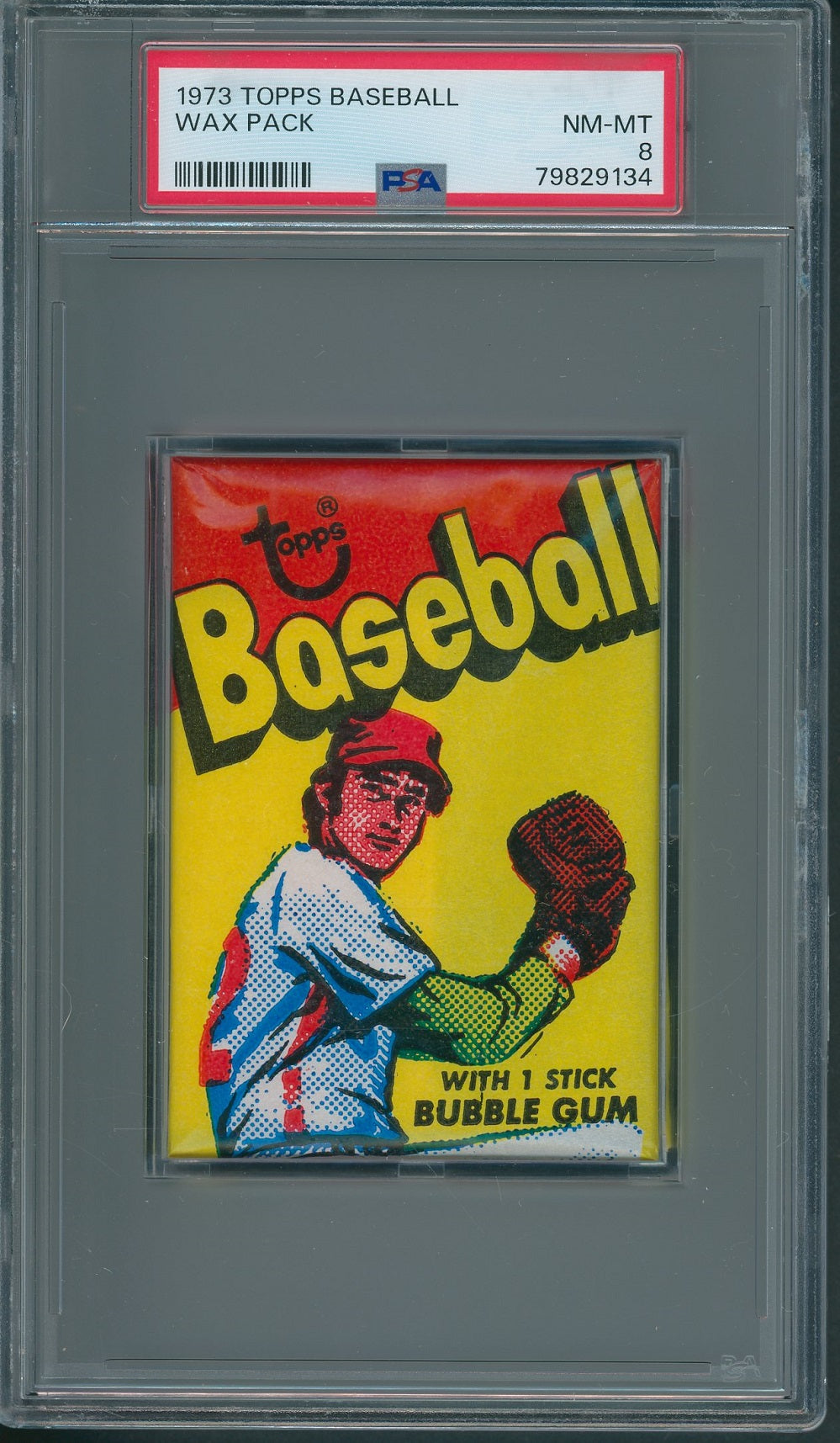 1973 Topps Baseball Unopened Wax Pack PSA 8 *9134