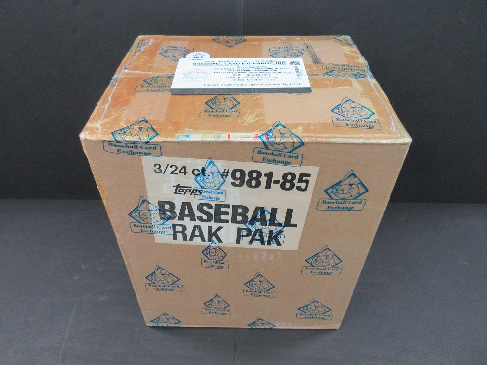 1985 Topps Baseball Factory Sealed Rack Case (3 Box) (BBCE) (A13865)