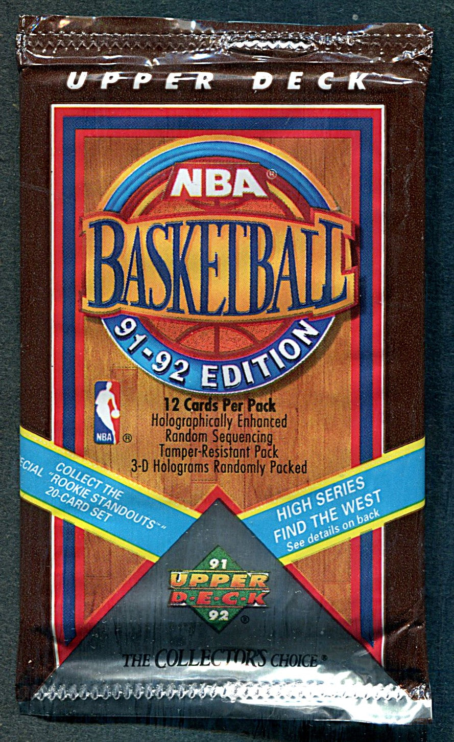 1991/92 Upper Deck Basketball Unopened High Series Locker Pack (12)