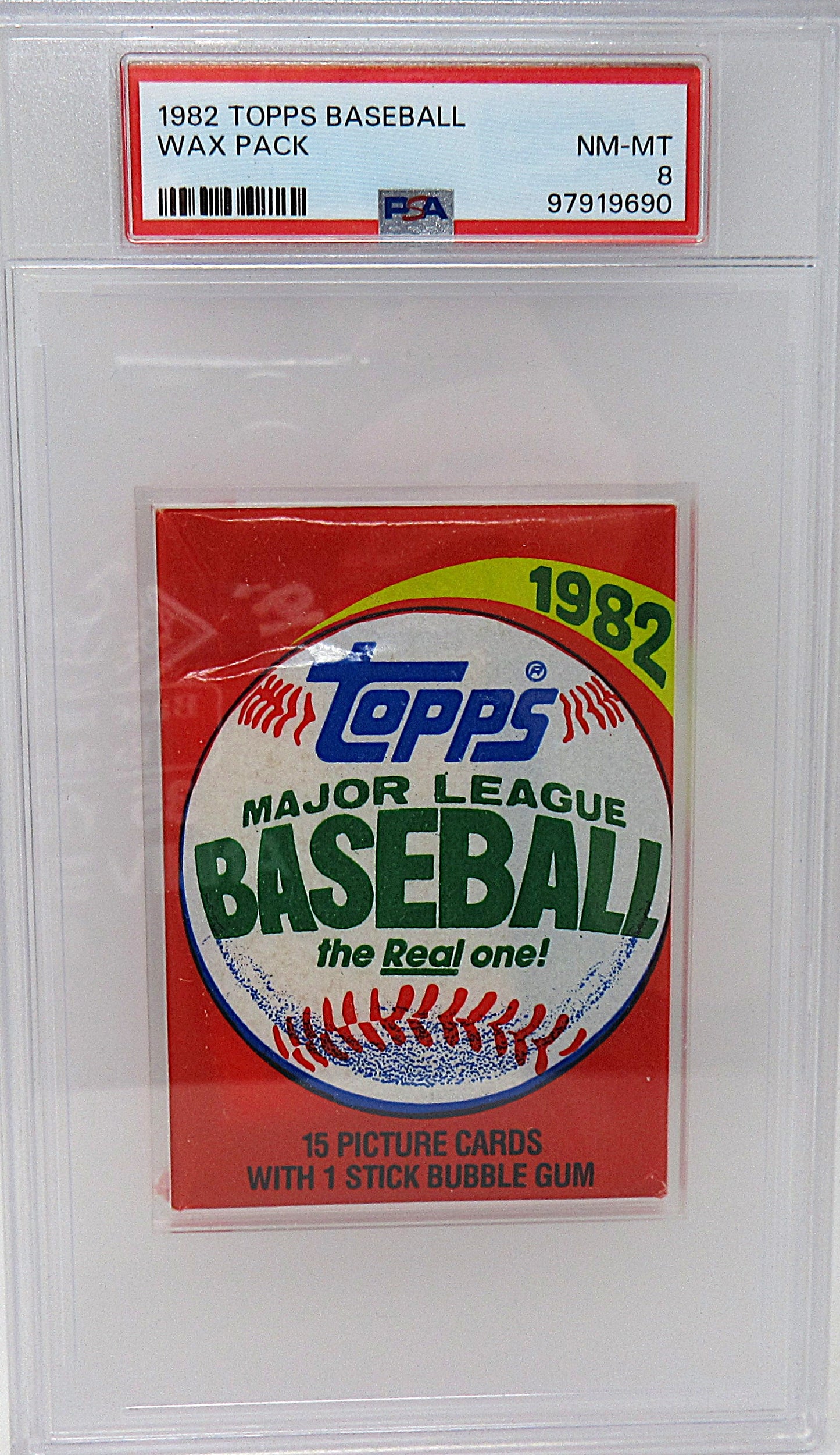 1982 Topps Baseball Unopened Wax Pack PSA 8