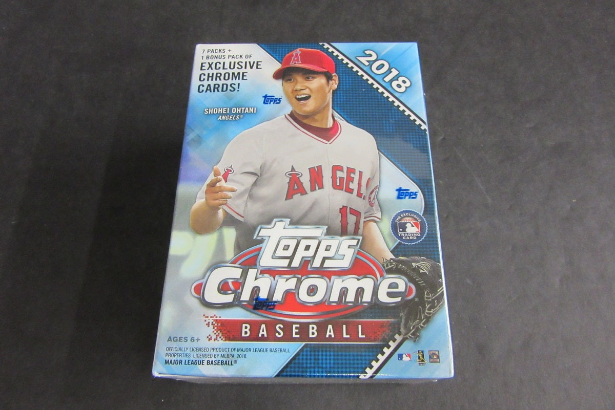 2018 Topps Chrome Baseball Blaster Box (7/4/ plus Bonus pack)