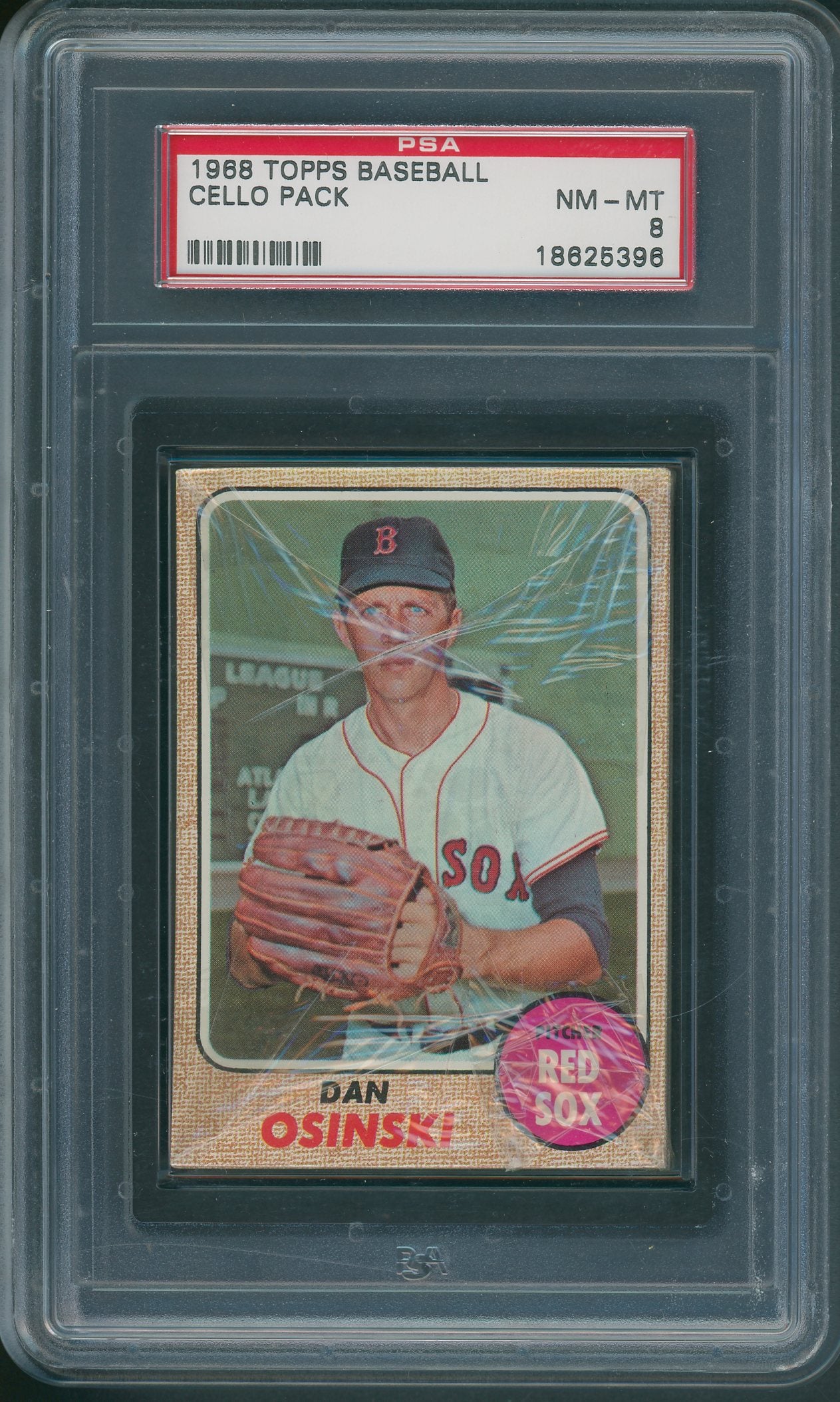 1968 Topps Baseball Unopened Cello Pack PSA 8