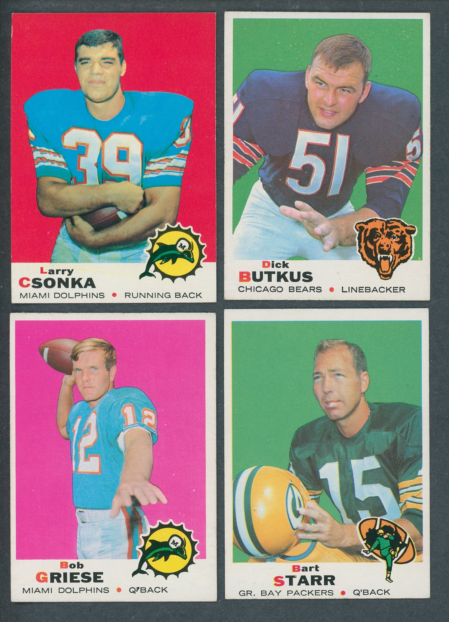 1969 Topps Football Near Set (261/263) NM