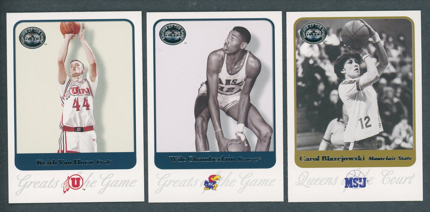 2001 Fleer Basketball Greats of the Game Complete Set (84) NM/MT MT