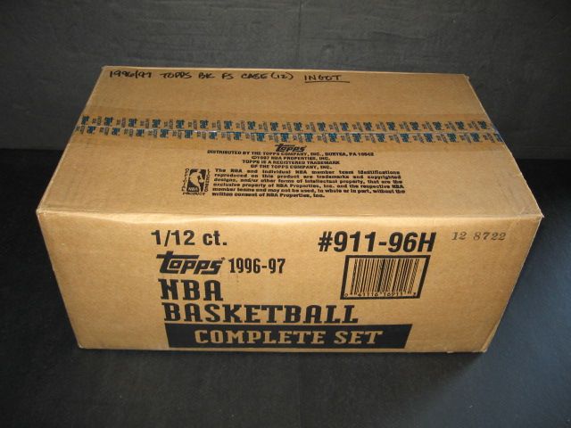 1996/97 Topps Basketball NBA at 50 Gold Ingot Factory Set Case (12 Sets)