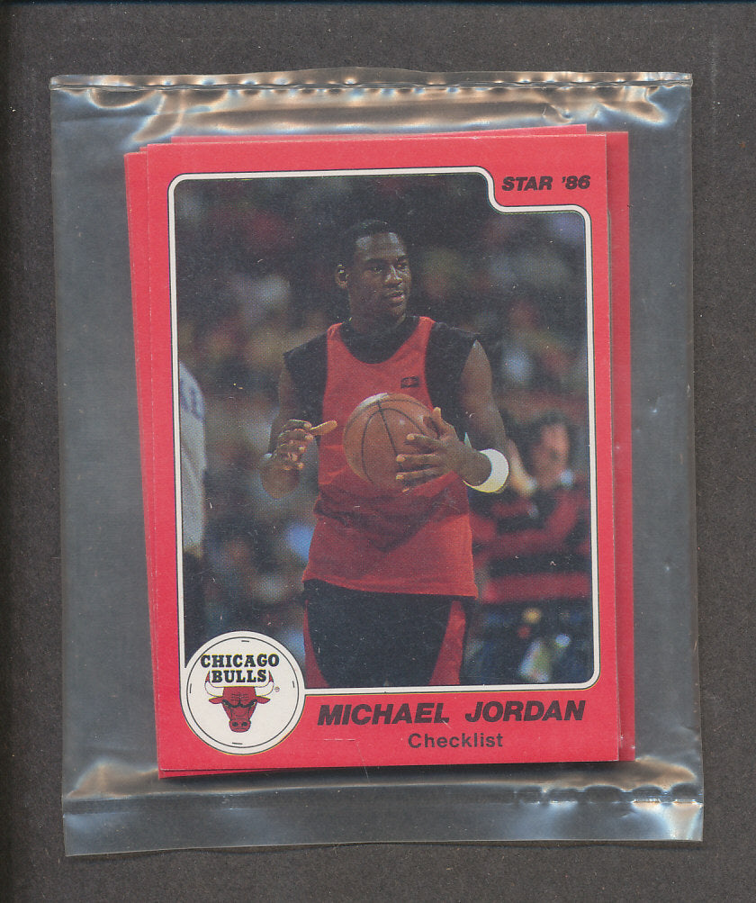 1986 Star Basketball Michael Jordan Bagged Set (10 Card)