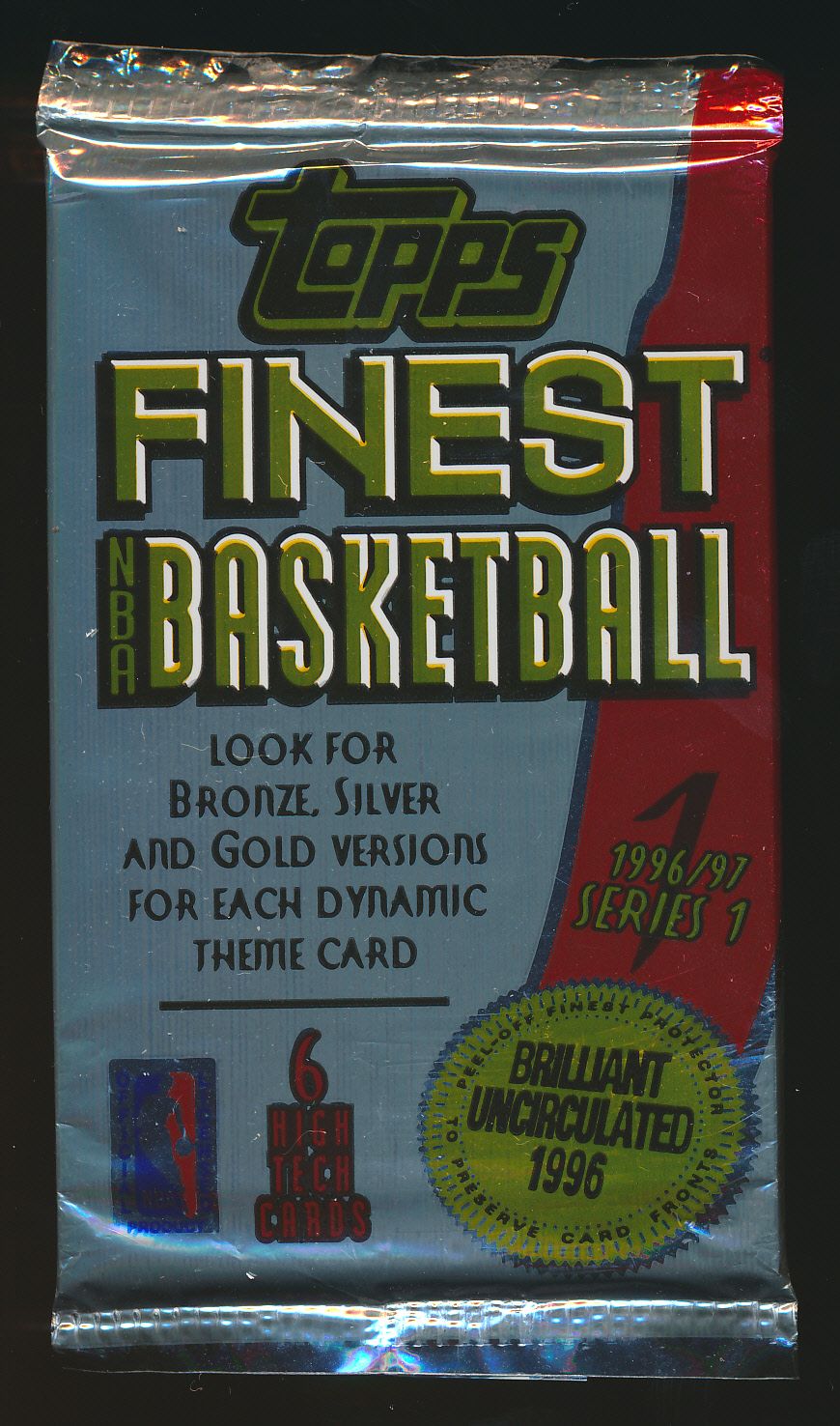 1996/97 Topps Finest Basketball Unopened Series 1 Pack (Hobby)