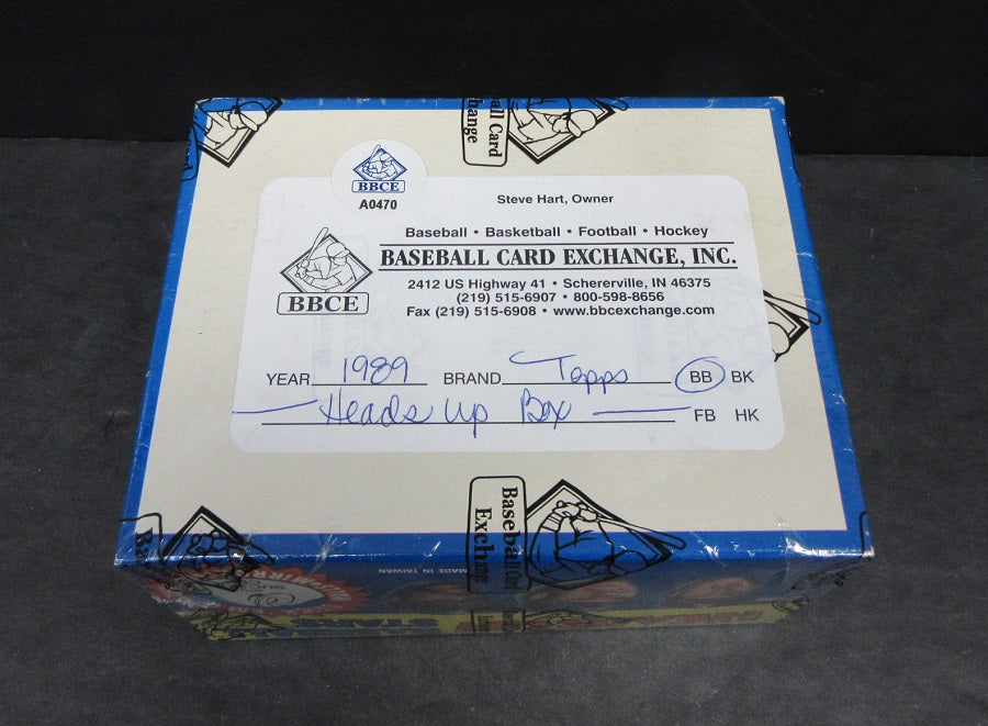 1989 Topps Baseball Heads Up Unopened Box (Test Issue) (BBCE)