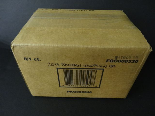 2013 Bowman Inception Baseball Case (Hobby) (8 Box)