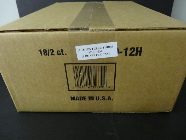 2012 Topps Triple Threads Baseball Case (Hobby) (18 Box)