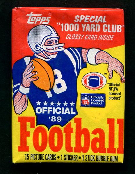 1989 Topps Football Unopened Wax Pack