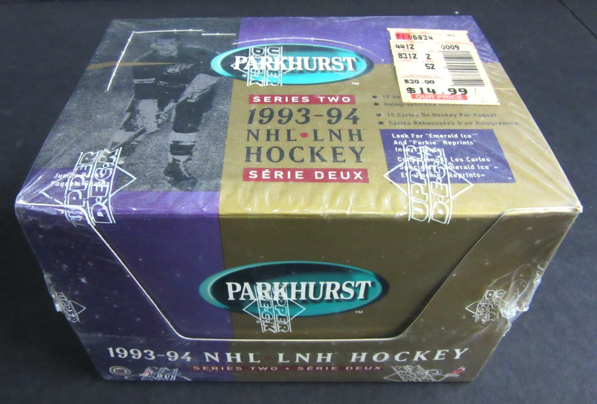 1993/94 Upper Deck Parkhurst Hockey Series 2 Jumbo Box (20/18)