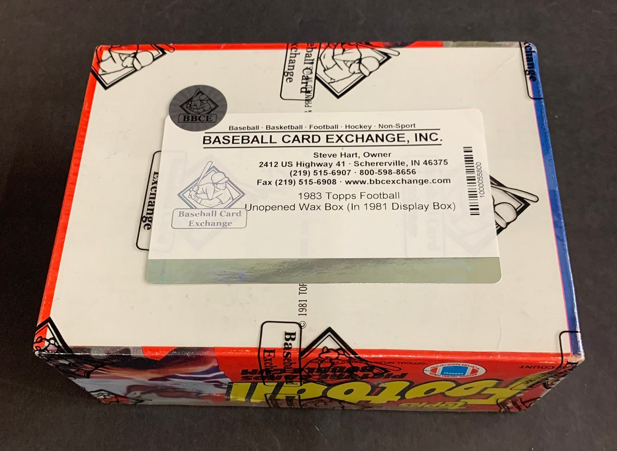 1983 Topps Football Unopened Wax Box (BBCE) (1981 Display)