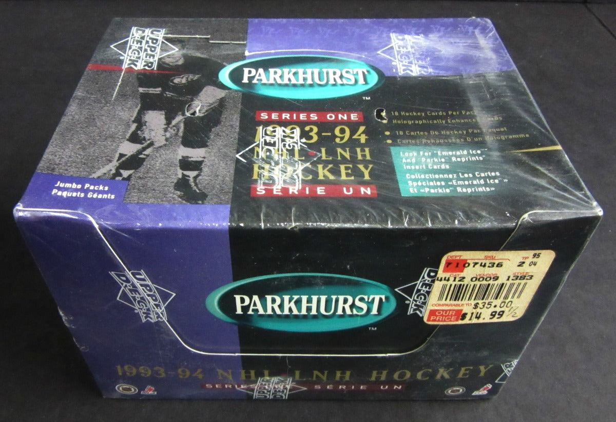 1993/94 Upper Deck Parkhurst Hockey Series 1 Jumbo Box (20/18)