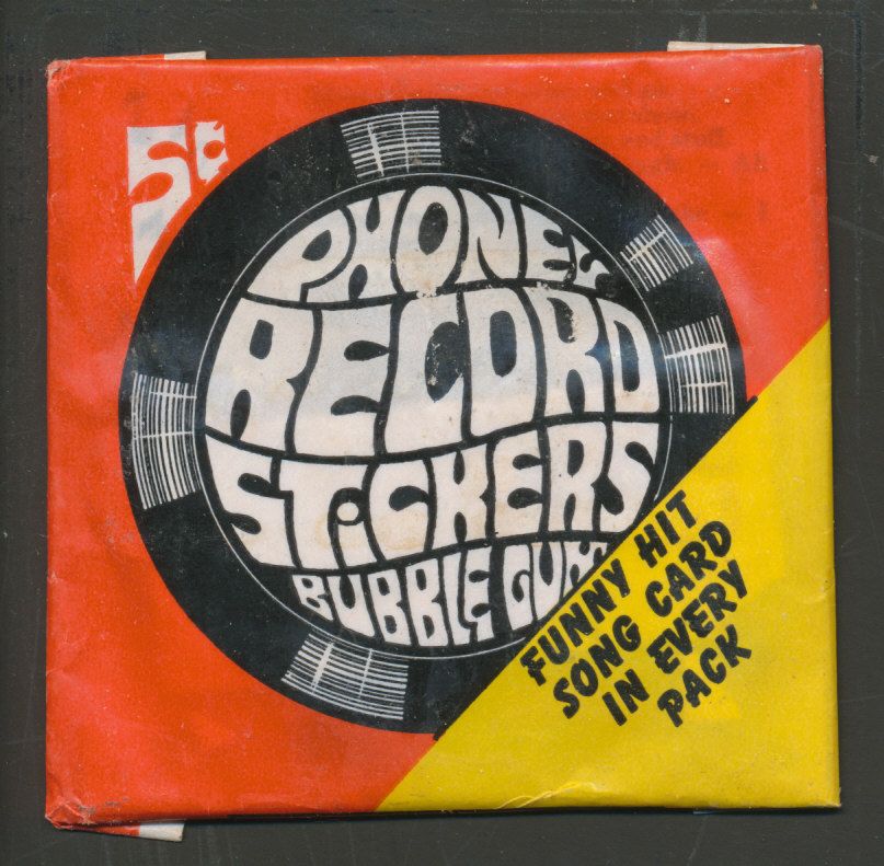 1967 Topps Phoney Record Stickers Unopened Wax Pack
