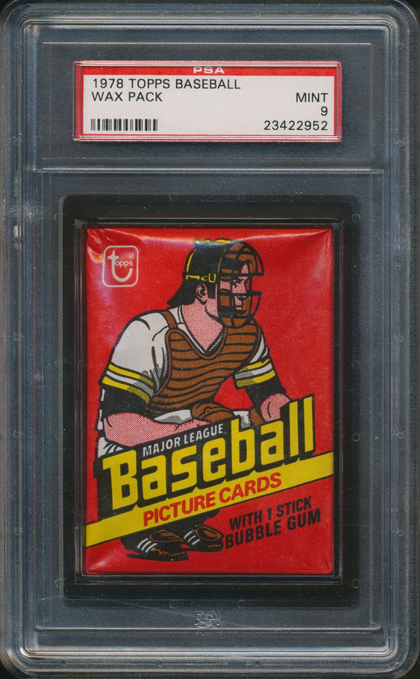 1978 Topps Baseball Unopened Wax Pack PSA 9