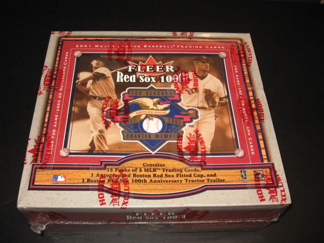 2001 Fleer Baseball Box Red Sox 100th Anniversary Box