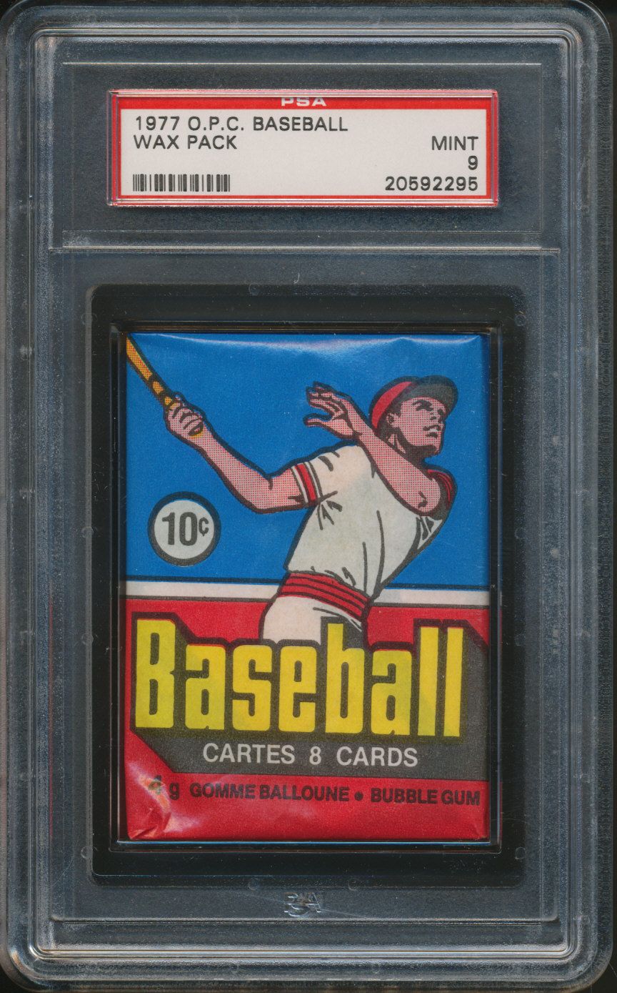 1977 OPC O-Pee-Chee Baseball Unopened Wax Pack PSA 9
