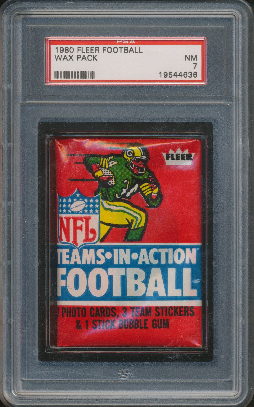 1980 Fleer Football Unopened Wax Pack PSA 7