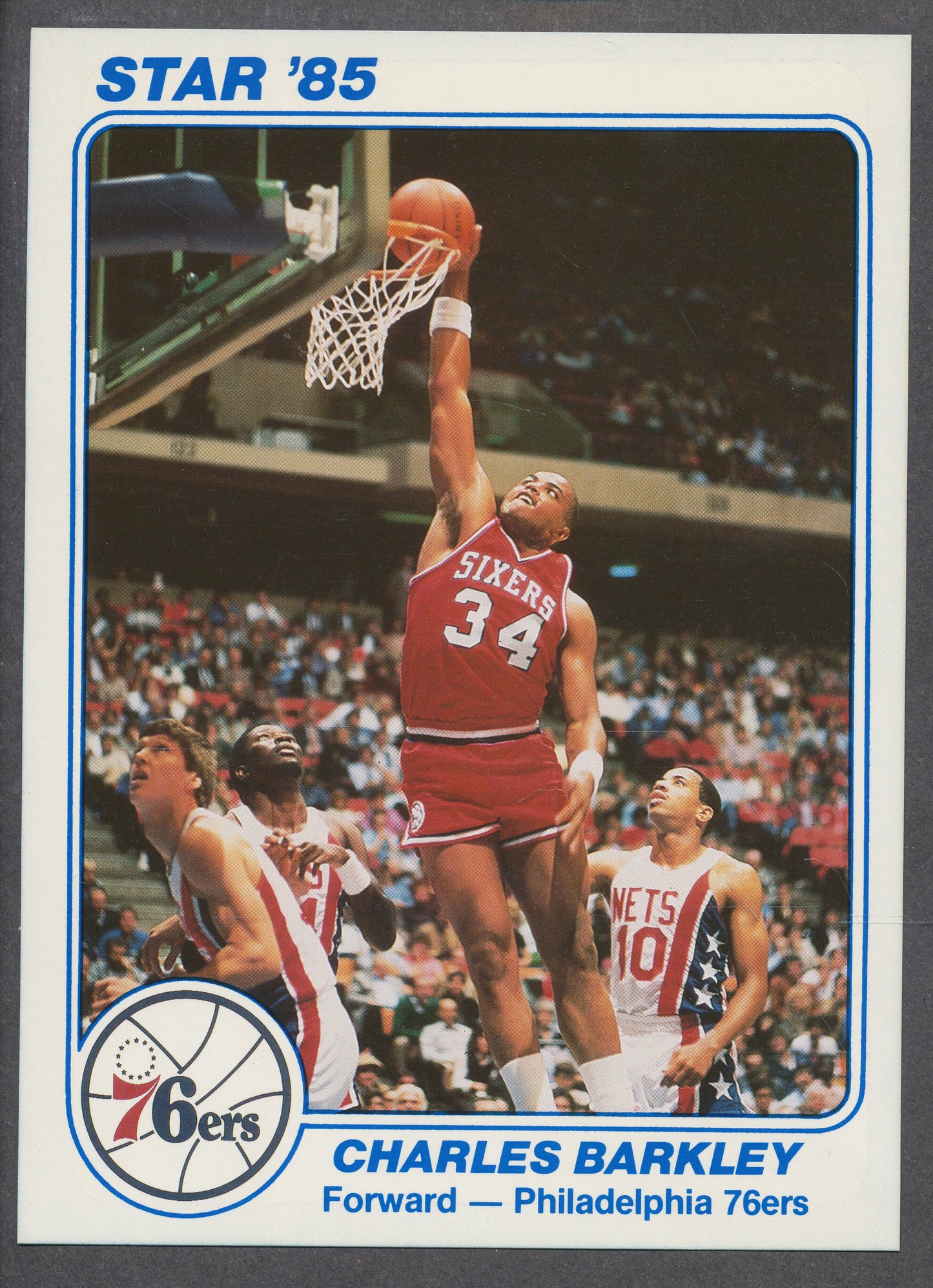 1985 Star Basketball 76'ers 5x7 Complete White Set NM/MT