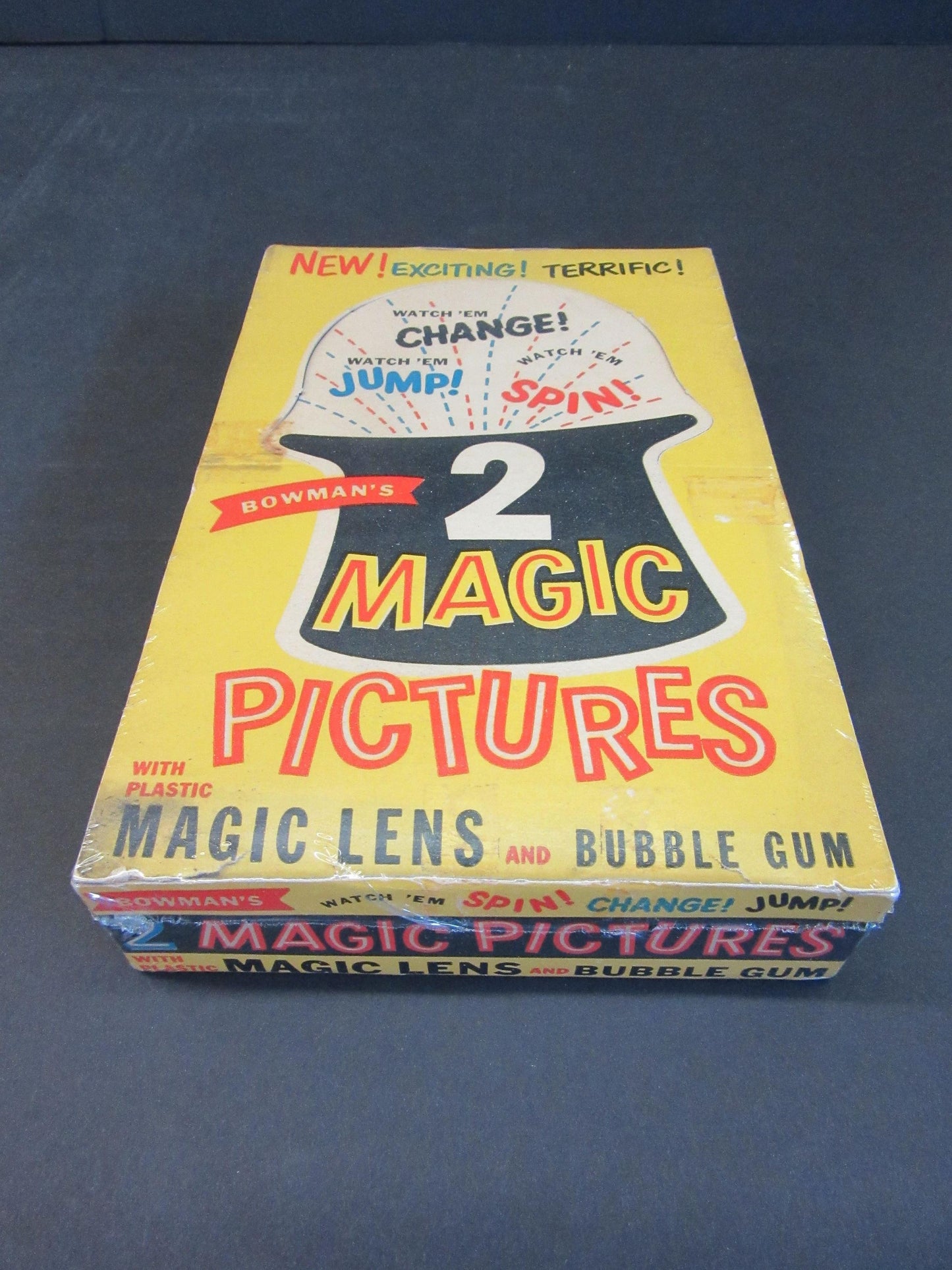1955 Bowman Magic Pictures 1 Cent Empty Display Box