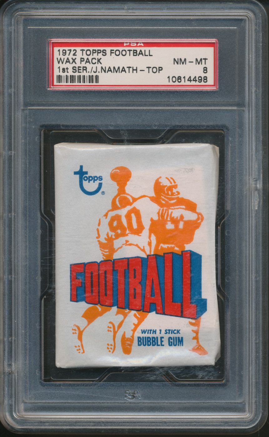 1972 Topps Football Unopened Series 1 Wax Pack PSA 8