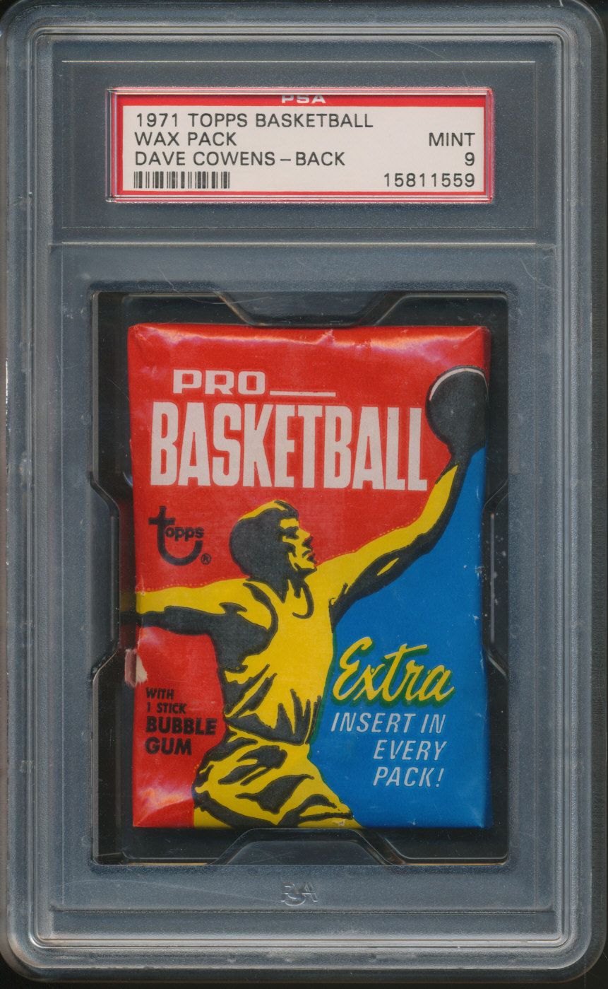 1971/72 Topps Basketball Unopened Wax Pack PSA 9 Damage