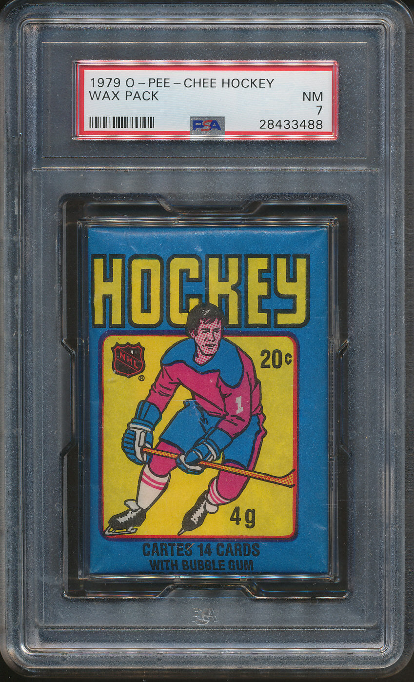 1979/80 OPC O-Pee-Chee Hockey Unopened Wax Pack PSA 7