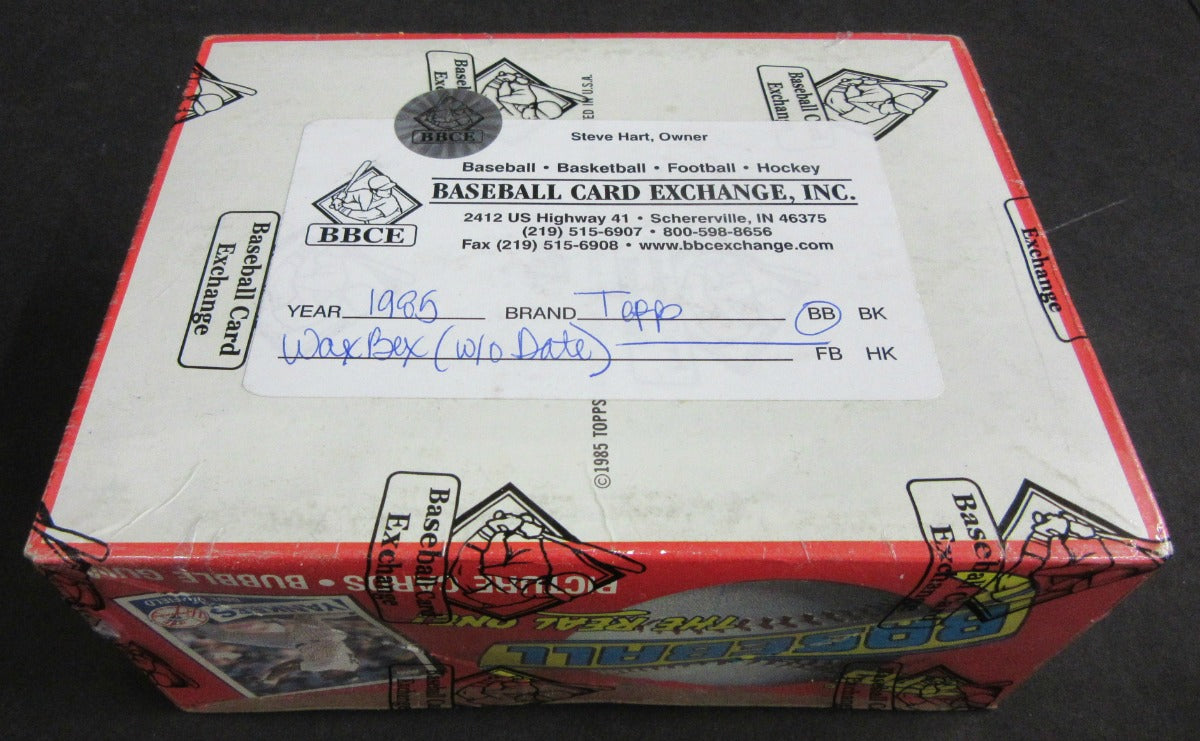 1985 Topps Baseball Unopened Wax Box (BBCE) (w/o) (Non X-Out)