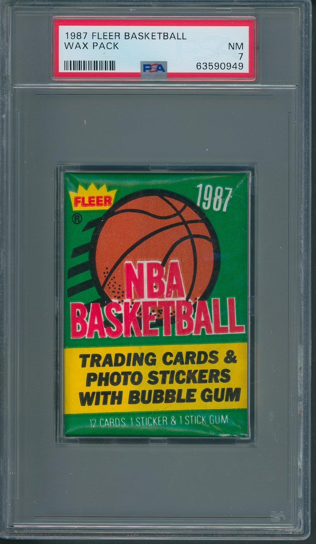 1987 1987/88 Fleer Basketball Unopened Wax Pack PSA 7